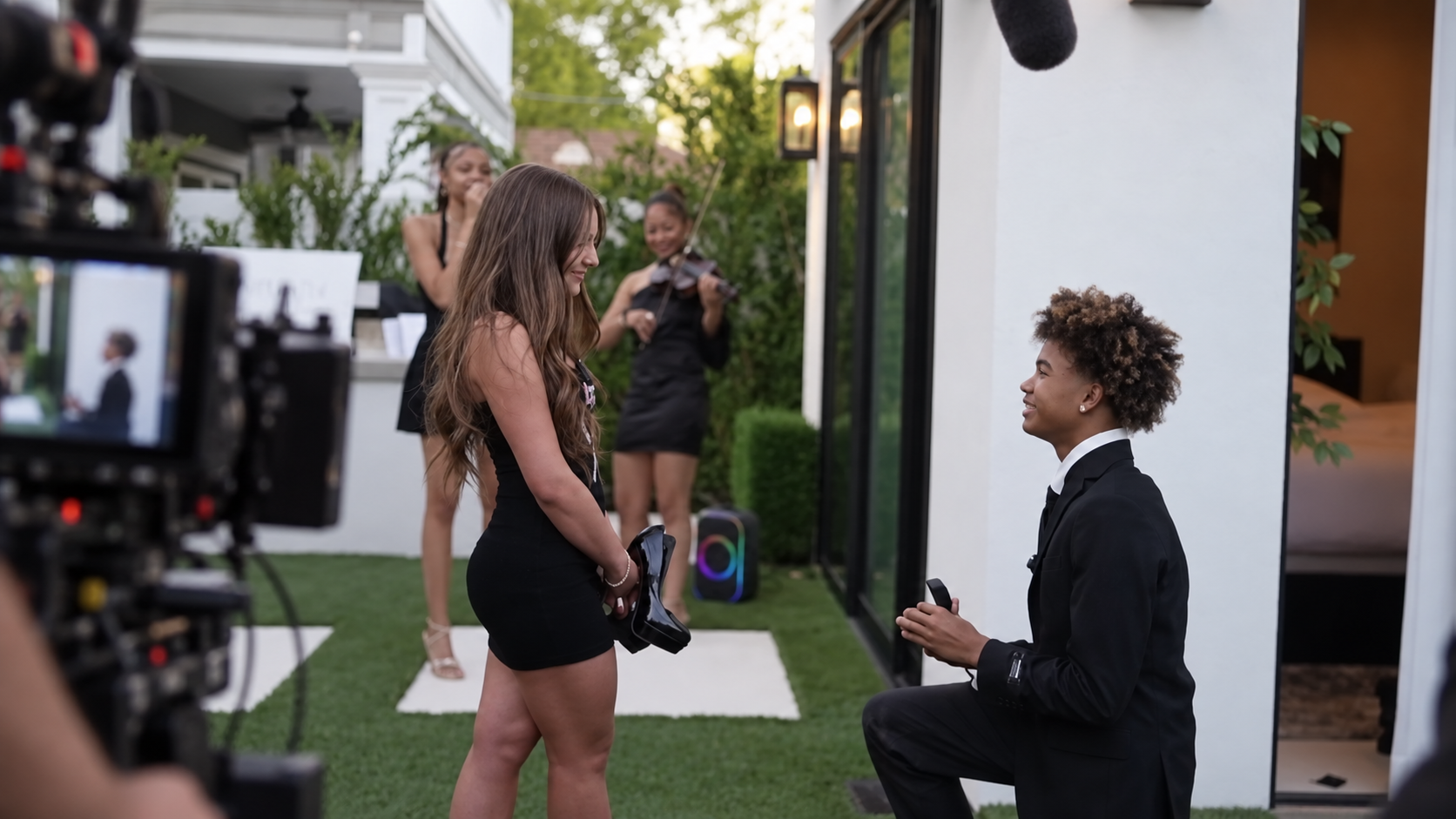 Piper Rockelle being proposed to on set for a branded content shoot